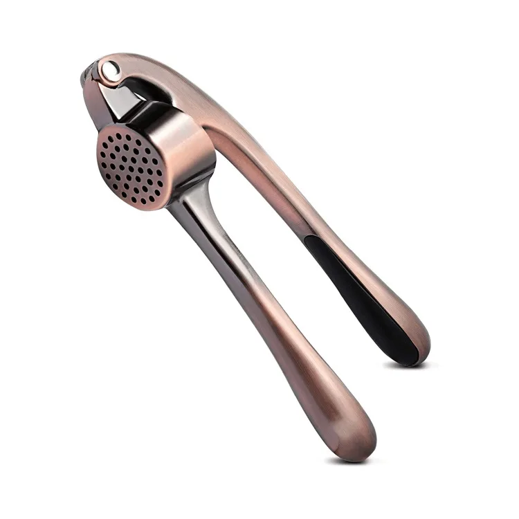 Wholesale Kitchen Gadget Zinc Alloy Metal Garlic Crusher with Stainless Steel Blade for Vegetable Preparation