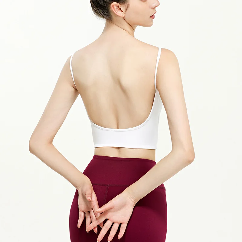 
High Quality Slim Fit Sexy Custom Logo Naked Back Seamless Comfortable Women Camisole Tank Top 