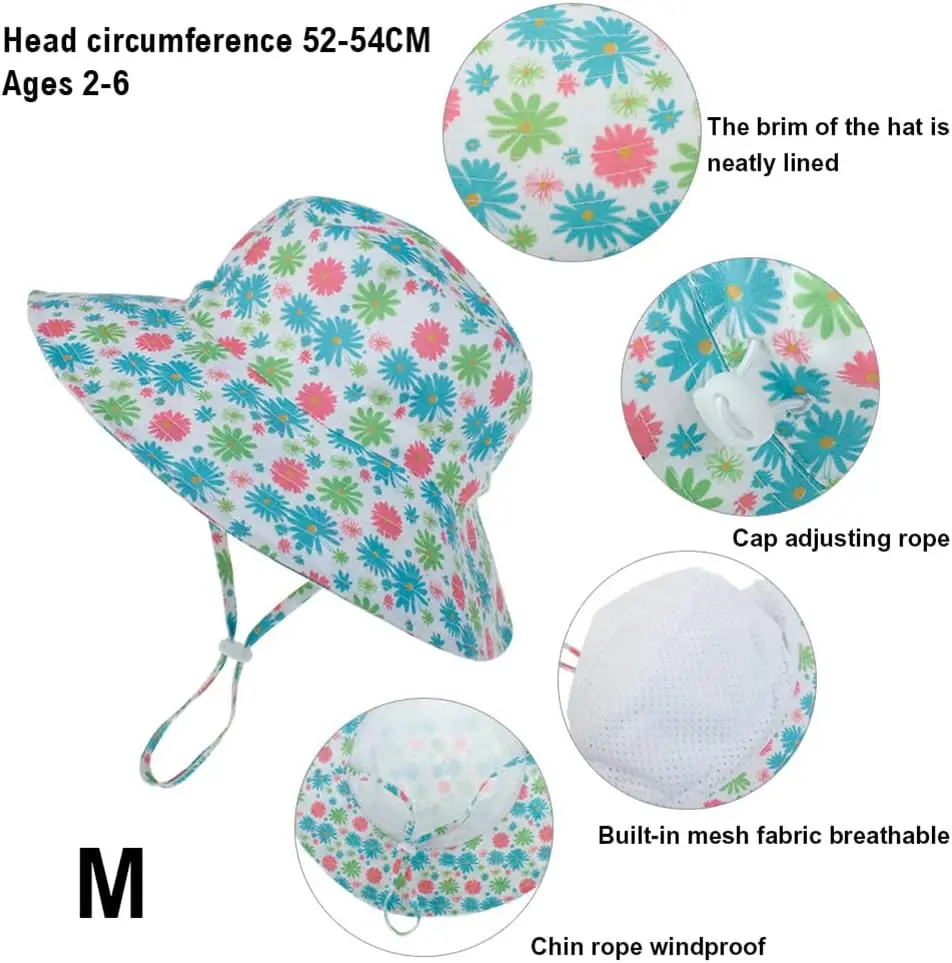 Custom Boys And Girls Kids Bucket Hat With Logo Factory Summer Beach Children Fisherman Bucket Hats For Kids With String