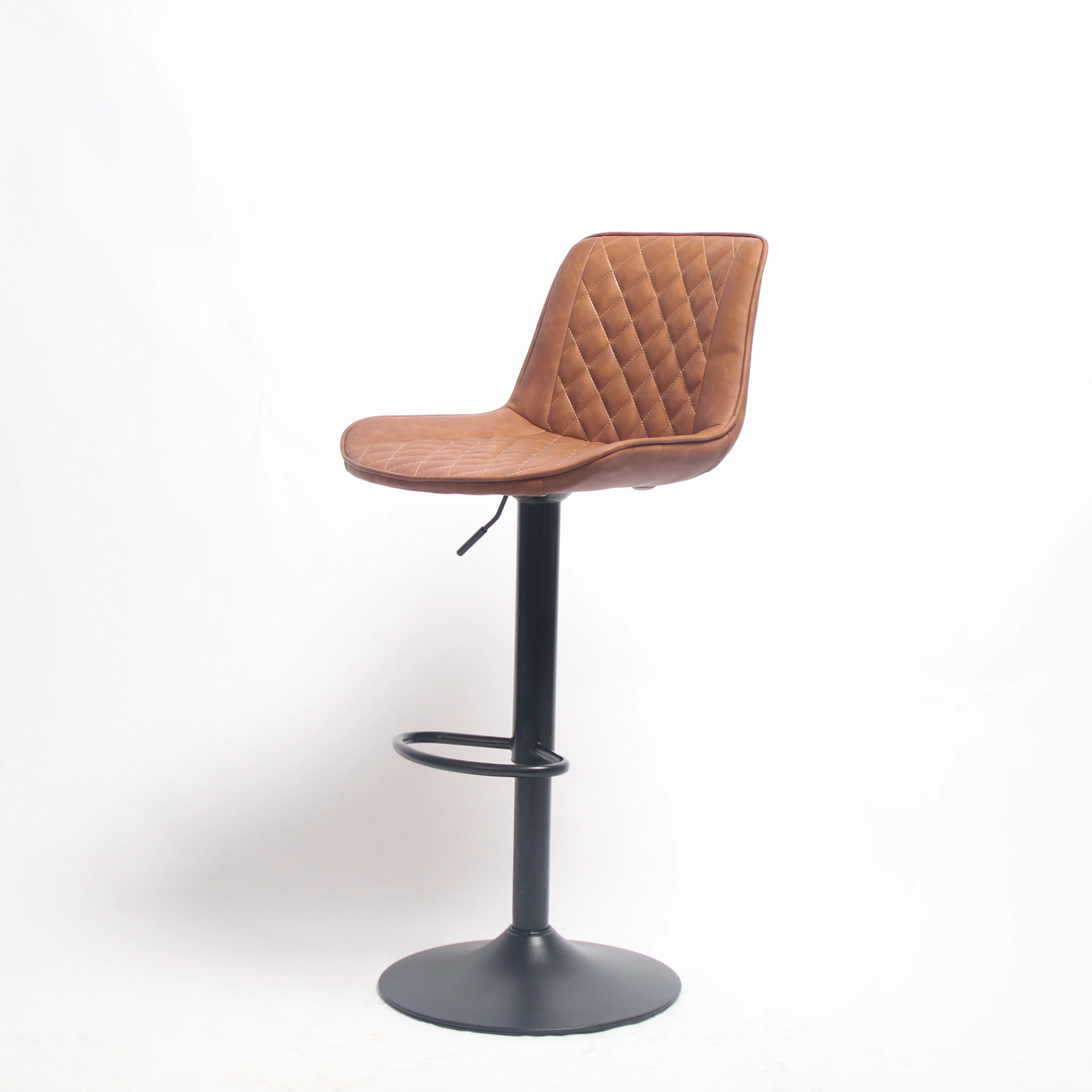 Bar chair Nordic backrest Home light luxury iron high stool coffee shop modern minimalist bar chair