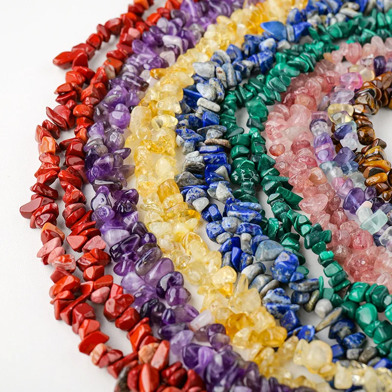 Wholesale loose Strand of Natural Snowflake Beads Black Beads 3-8mm Pebble Chips Gemstone Chip Beads