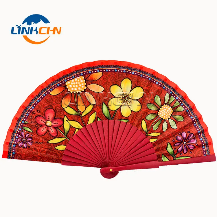 High quality customized 9 inch abanicos de mano spanish wood hand fan