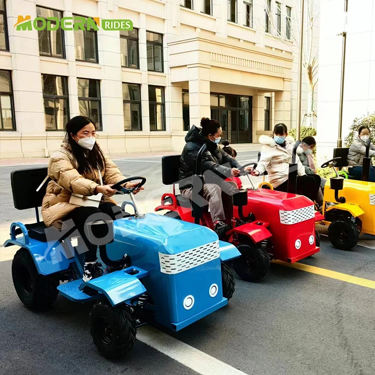 Square parent-child luminous amusement car mini tractor rides electric bumper cars for sale