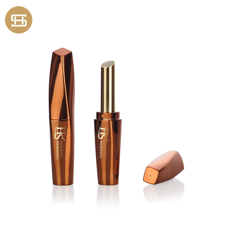 
Изготовленный на заказ красивый бронзовый тонкий длинный футляр для губной помады контейнер для губной помады 