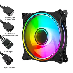 New Design 12025 RGB Cooling Fan For PC Computer case cooler 5V 4PIN Gaming Radiator Desktop Heatstick CPU Cooler With ARGB Fans