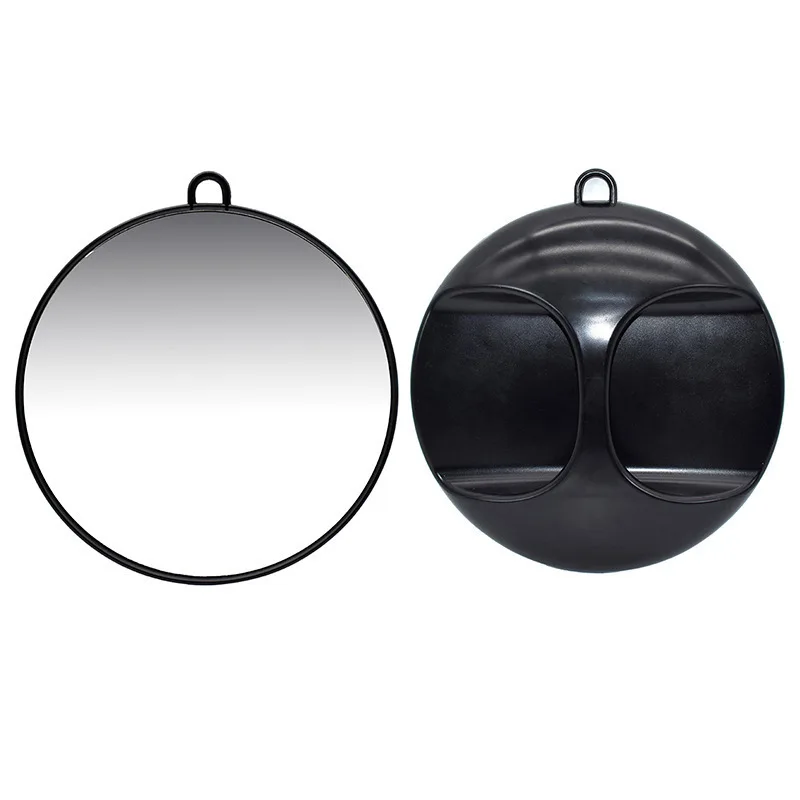 Private LOGO Hairdressing Round Mirror With Handle big size barber shop use beauty mirror
