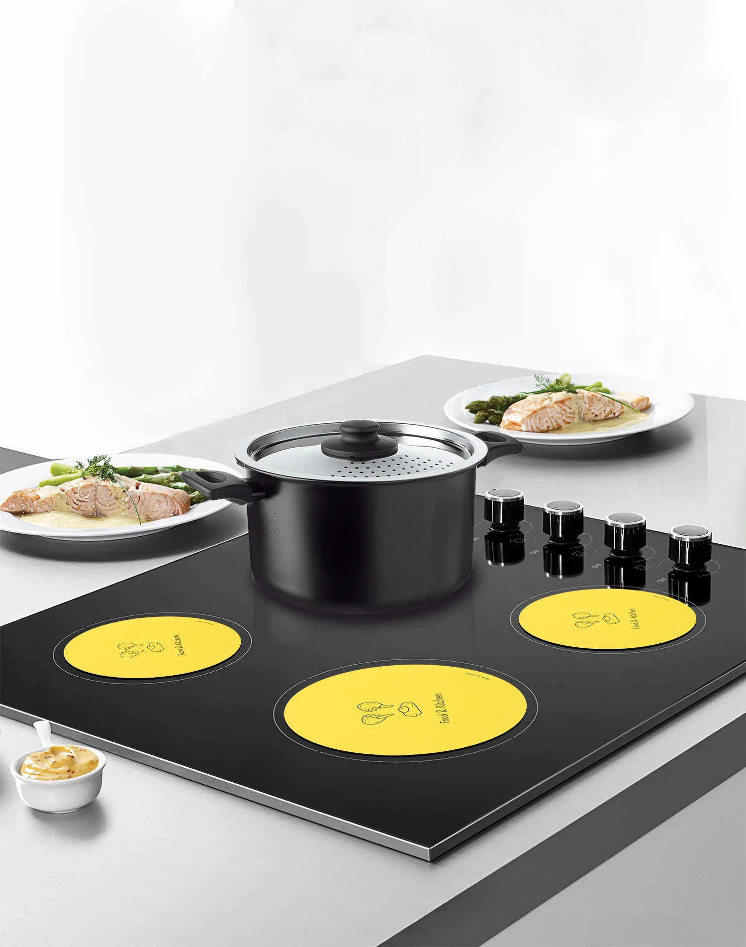 Induction Cooktop mat Silicone Microwave Oven Liner Induction Protector Cooker and Oven Silicone Induction Cooker Mat