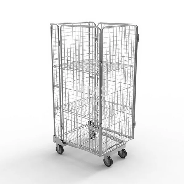 Warehouse Transport Roll Container Security Rolling Cage Cart with Door