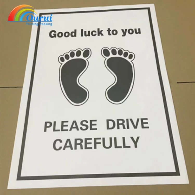 Wholesale OEM print paper car disposable floor mat  custom car floor mats