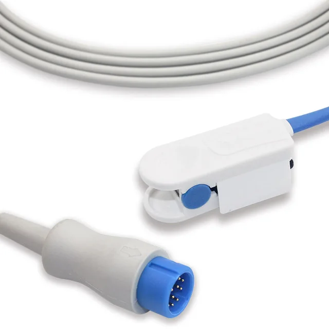 Comen C50 C60 C80 12Pins Adult Finger Clip 3 Meters Spo2 Sensor Apply To Masimo Tech Module