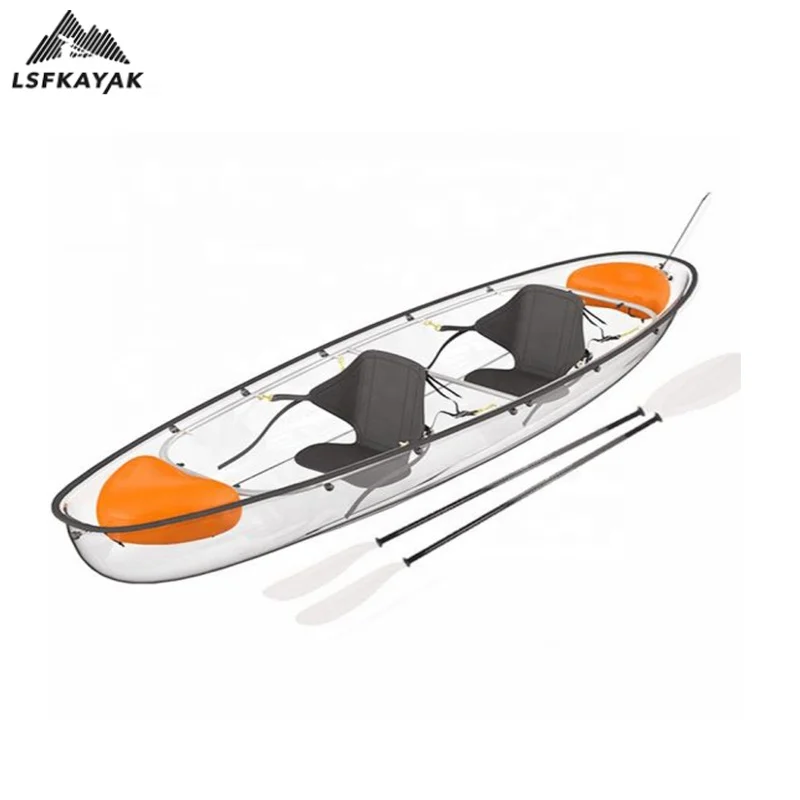 LSF Double Seats Clear Kayak Transparent Boat Canoe/Kayak for Tour