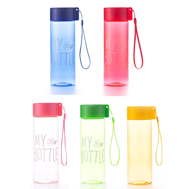 customizable single wall plastic cheapest bottle in blue red yellow PET gift bottle