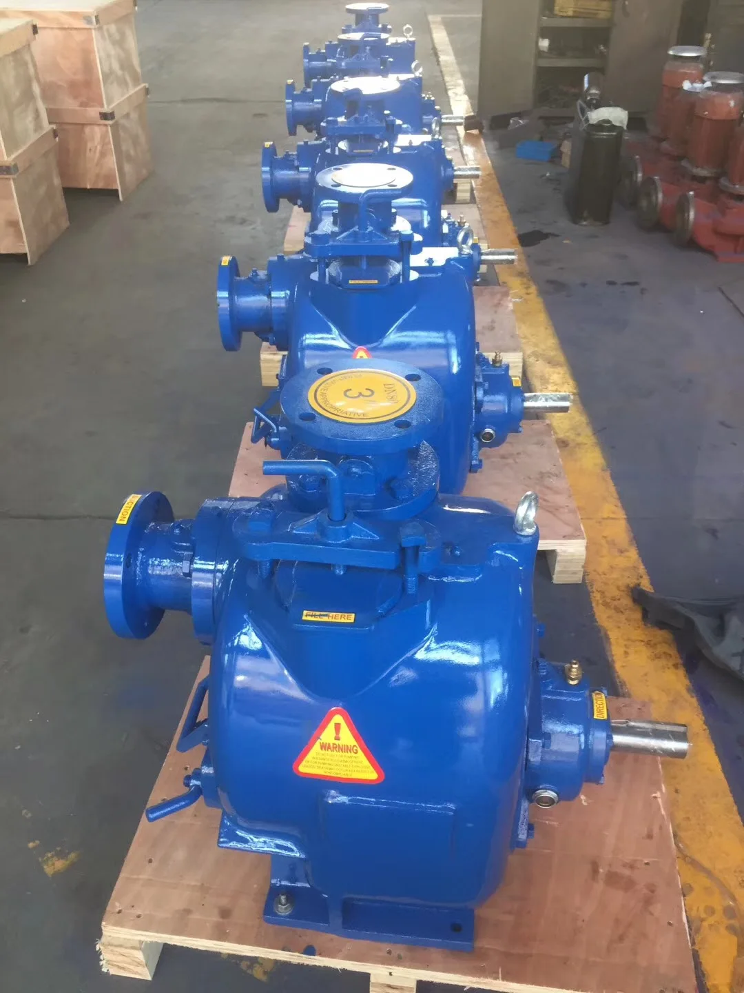 Sound-proof 300mm Strong Self Priming Diesel Water Pump With Suction lift 8m