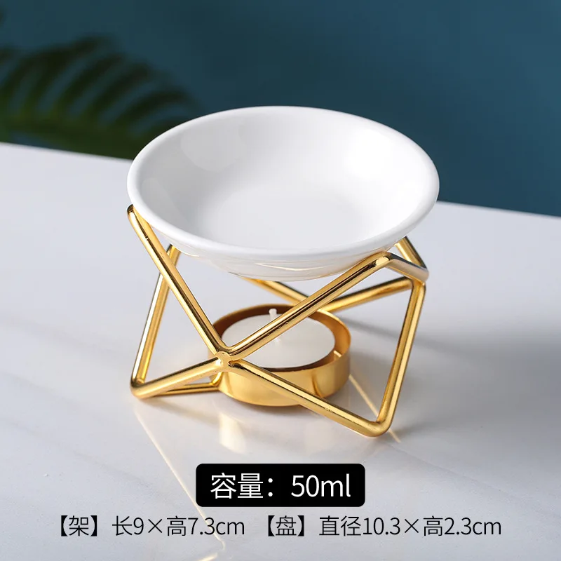 Electric Fragrance Candle Warmer Lamp Metal Oil Burner Aromatherapy Lamps Christmas gift Table Lamp For Home Office