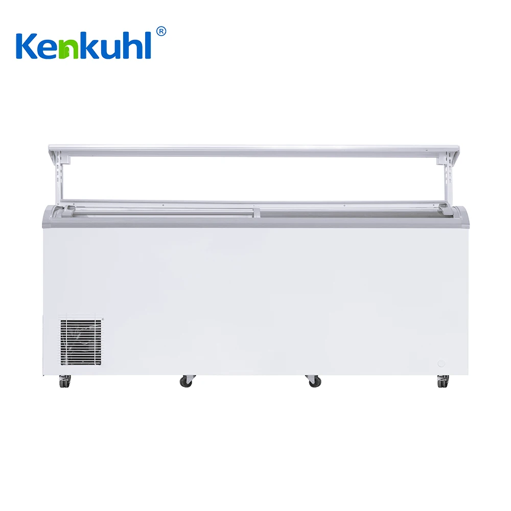 Kenkuhl   commercial island freezer ice cream frozer supermarket show case   integral island chiller