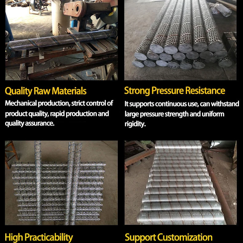 Seamless Welded Spiral Metal Tube for Well Drilling with Circular Mechanical Protection Shield and Wire-Wrapped Filter Cylinder