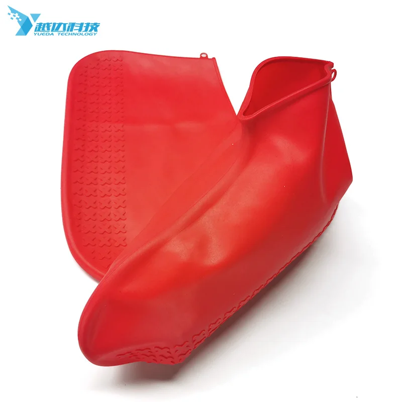 Unisex Reusable Red Anti Slip Water Resistant Rain Waterproof Silicone Shoe Cover