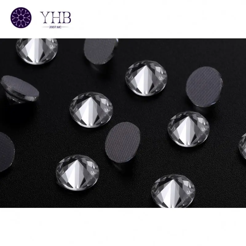Brand Source Manufacturer Multi-Size Round Glass Solid And Stable Hotfix Christmas Nail Art Wholesale Rhinestones
