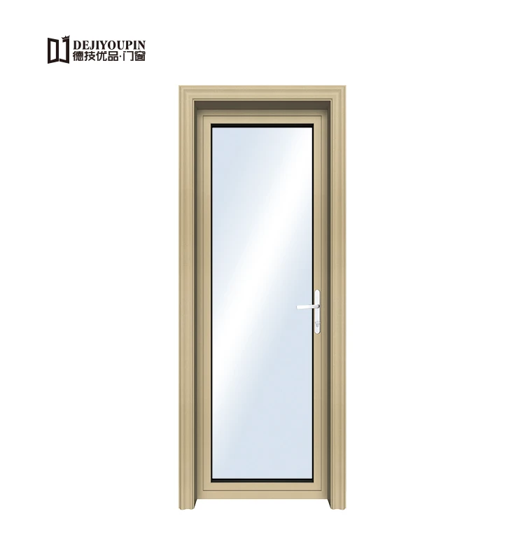 Cheap Price Aluminum Bathroom Modern Swing Style Tempered Frosted Glass Interior Toilet Door In Bangladesh