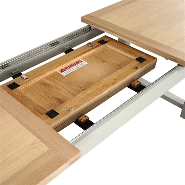 Morden Oak 220-265-310cm Extending Dining Room High Quality Solid Wood Luxury Long Dining Table Sets