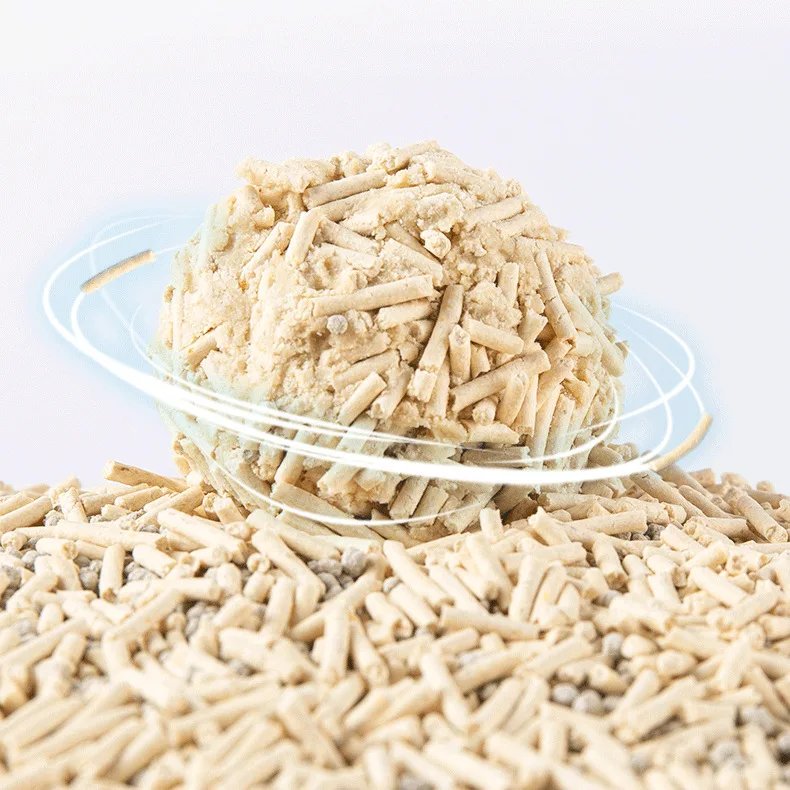 Professional Supply Bar-Type Cylindrical pet safe tofo cat litter tapioca/ cassava