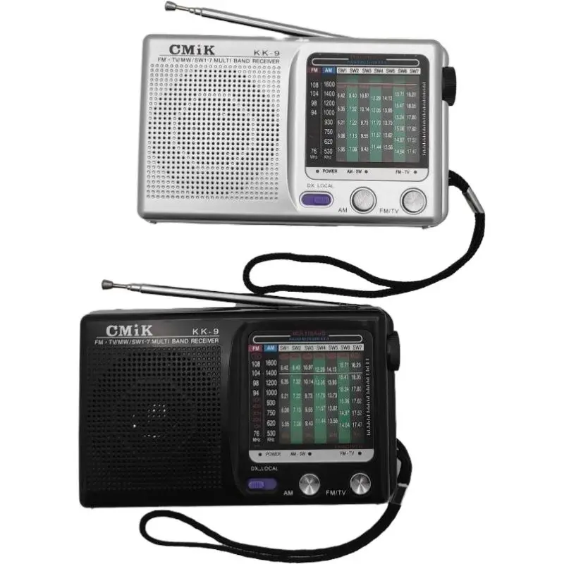 cmik mk-kk9 china plastic shortwave antique long range old vintage other fm TV/AM/sw1-7 multi band home portable radio