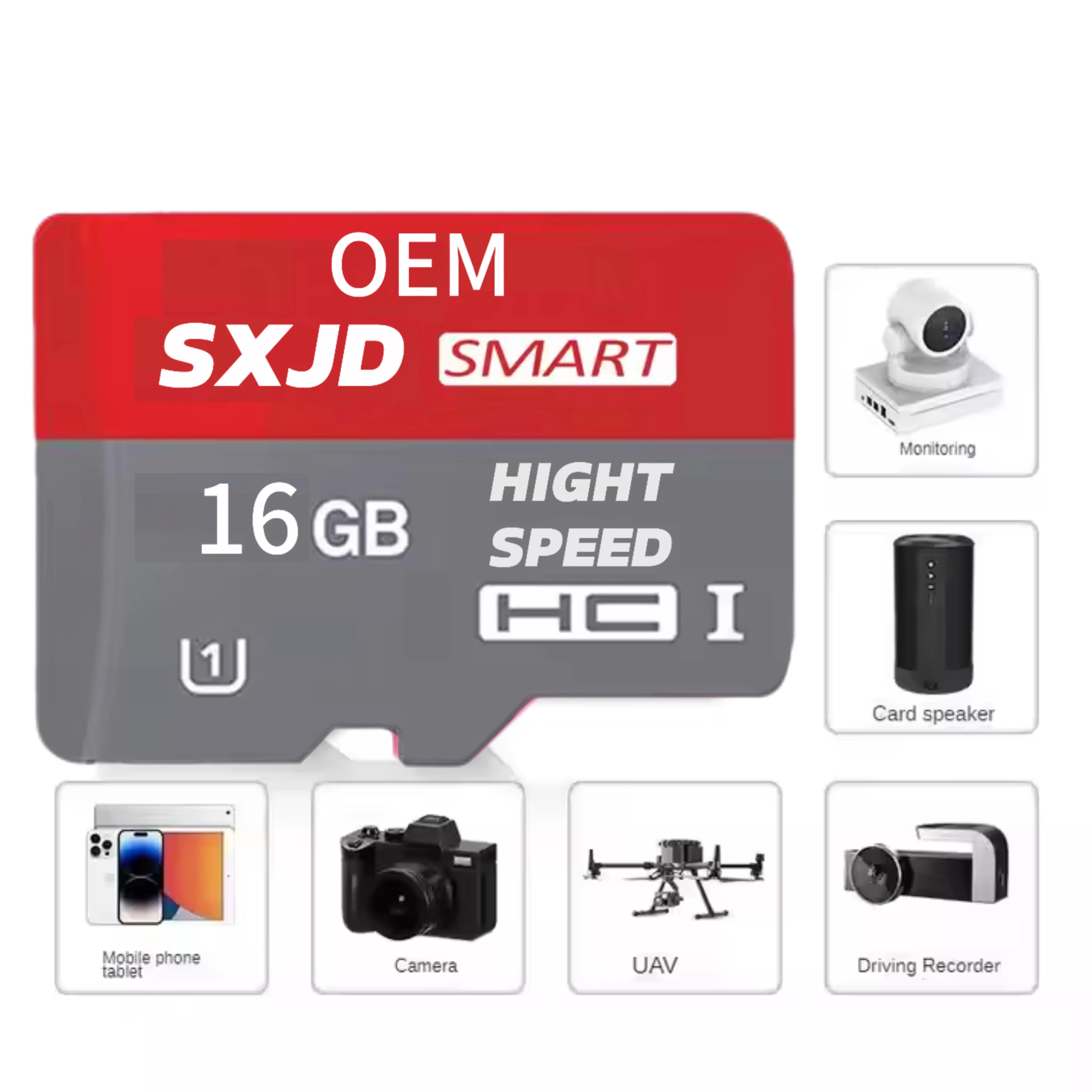 China Factory Wholesale 1Gb TF 64gb Memory 1G Memory Cards Micro SD Card Ultra Memory SD TF Card With Adapter For All Cellphones