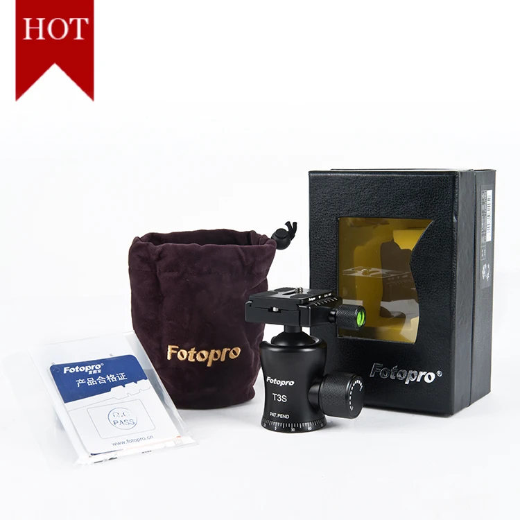 Fotopro Drop To Shipping Professional Aluminum Level Spherical Camera Double Panoramic Spirit Tripod Ball Head
