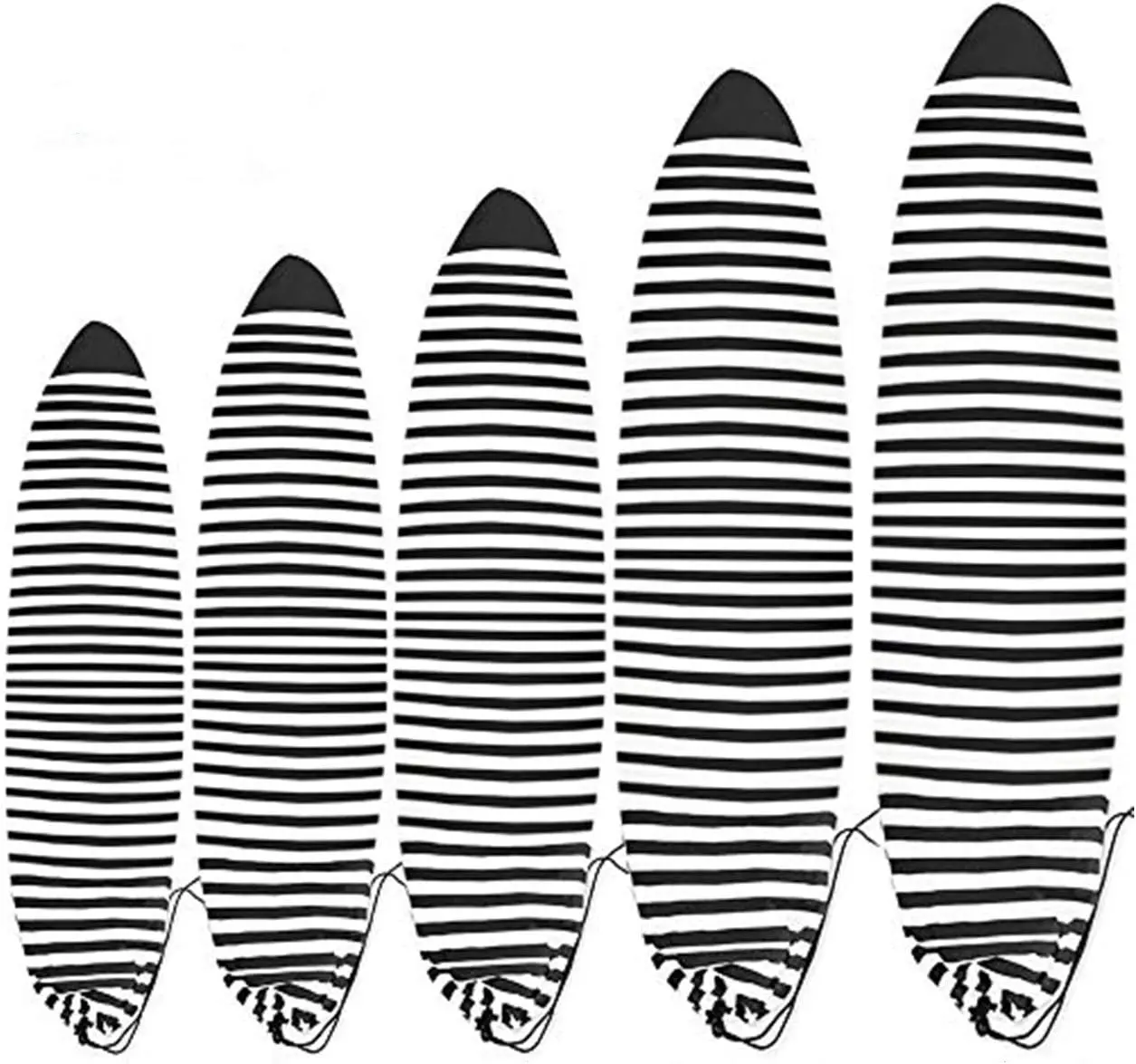 High Quality Ready to Ship Oem Customized Size Durable Stretch Polyester Terry Fabric Surfboard Bodyboard Sock Cover