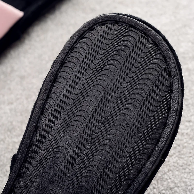 Casual Fluffy Slippers Women Home Flats Elegant Crown Designer Shoes Girls 2024 Fashion Cotton Open Toe Platform Slides House Ca