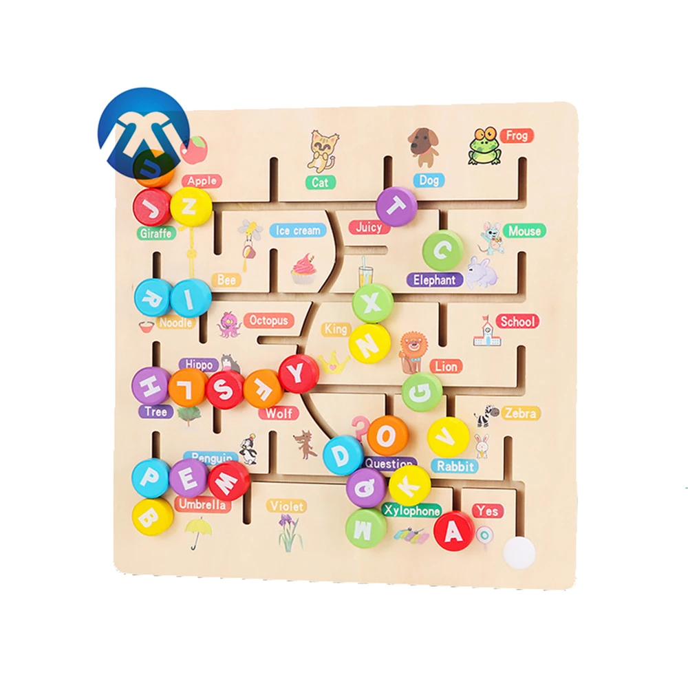 New product toy kid wooden educational toys for children letter maze