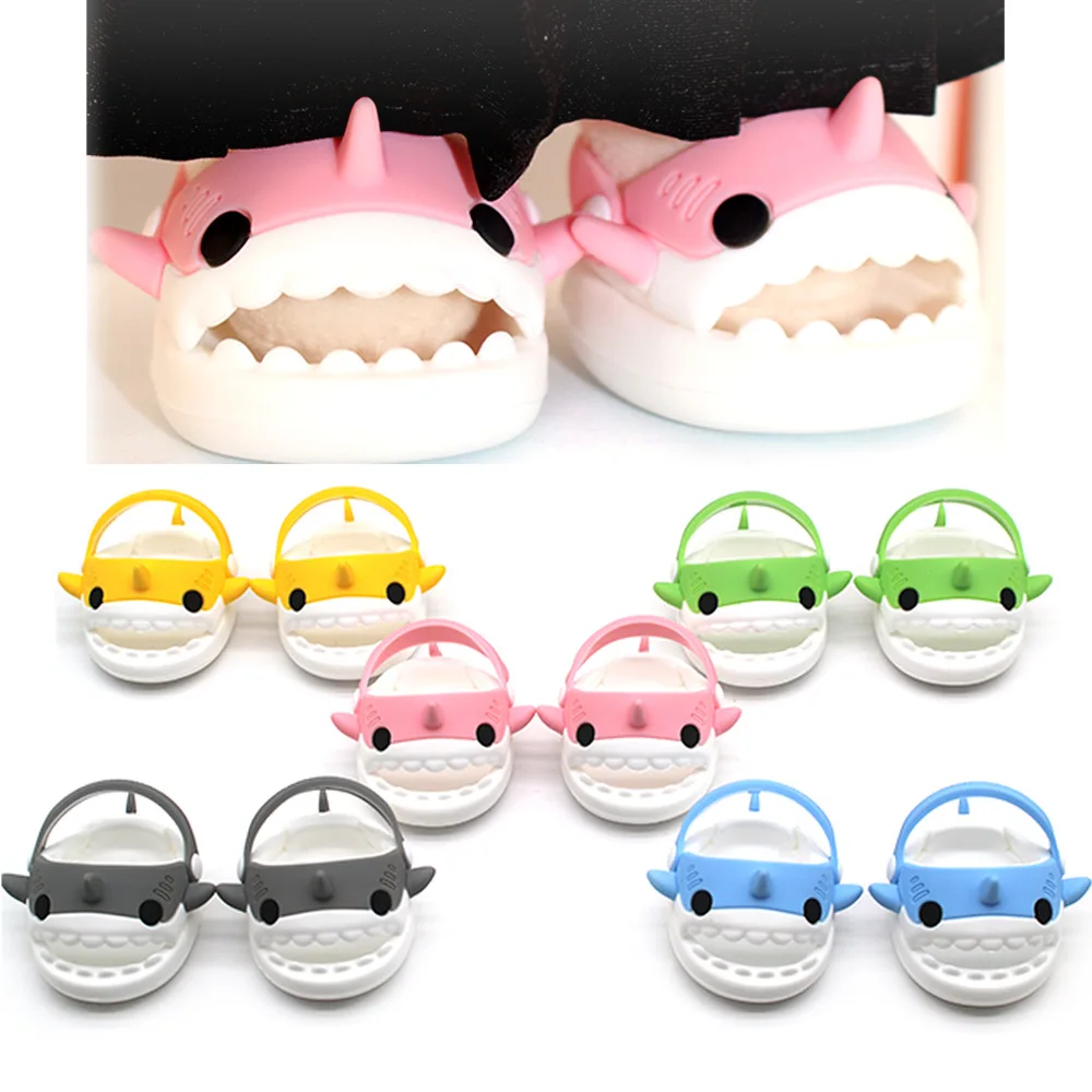 2024 Factory Direct Sale 20cm Cotton Doll Shark Rabbit Dog Pig Cute Pet Slippers Kids Diy Doll Dressing Accessories