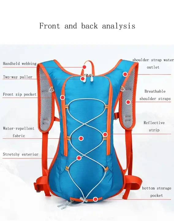 Waterproof Mountain Sport Cycling Running Hydration Backpack With 2l Water Bladder Sports Backpack