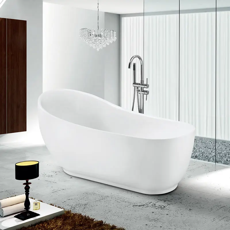Kamali SP1883A cupc small natural stone bathtub for adults shower combo one person free soft marble tub