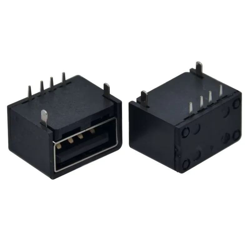 Board Lock Usb 2.0 A Female Socket 4 Pin SMT SMD Vertical Dip Usb A Receptacle Connector for Xiaomi with Sheath Height 9.0mm