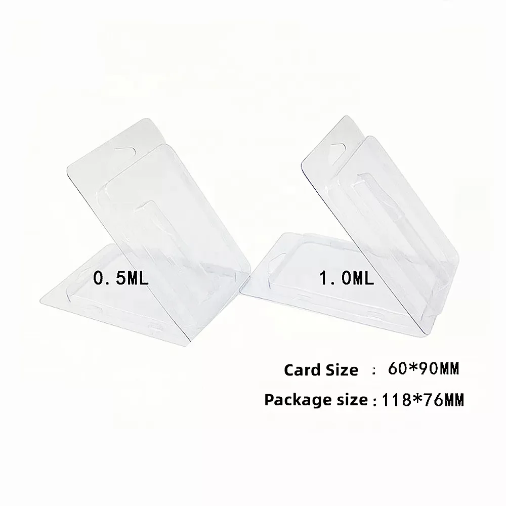 Customized Disposable Plastic Clamshell Edge fold Sliding Blister Card Pack Cardboard Boxes Print Paper Packaging