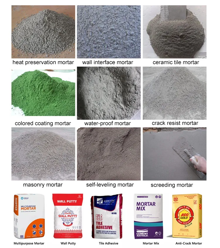 Gypsum powder ceramic tile adhesive production line Dry mortar mixer Dry mortar production line price