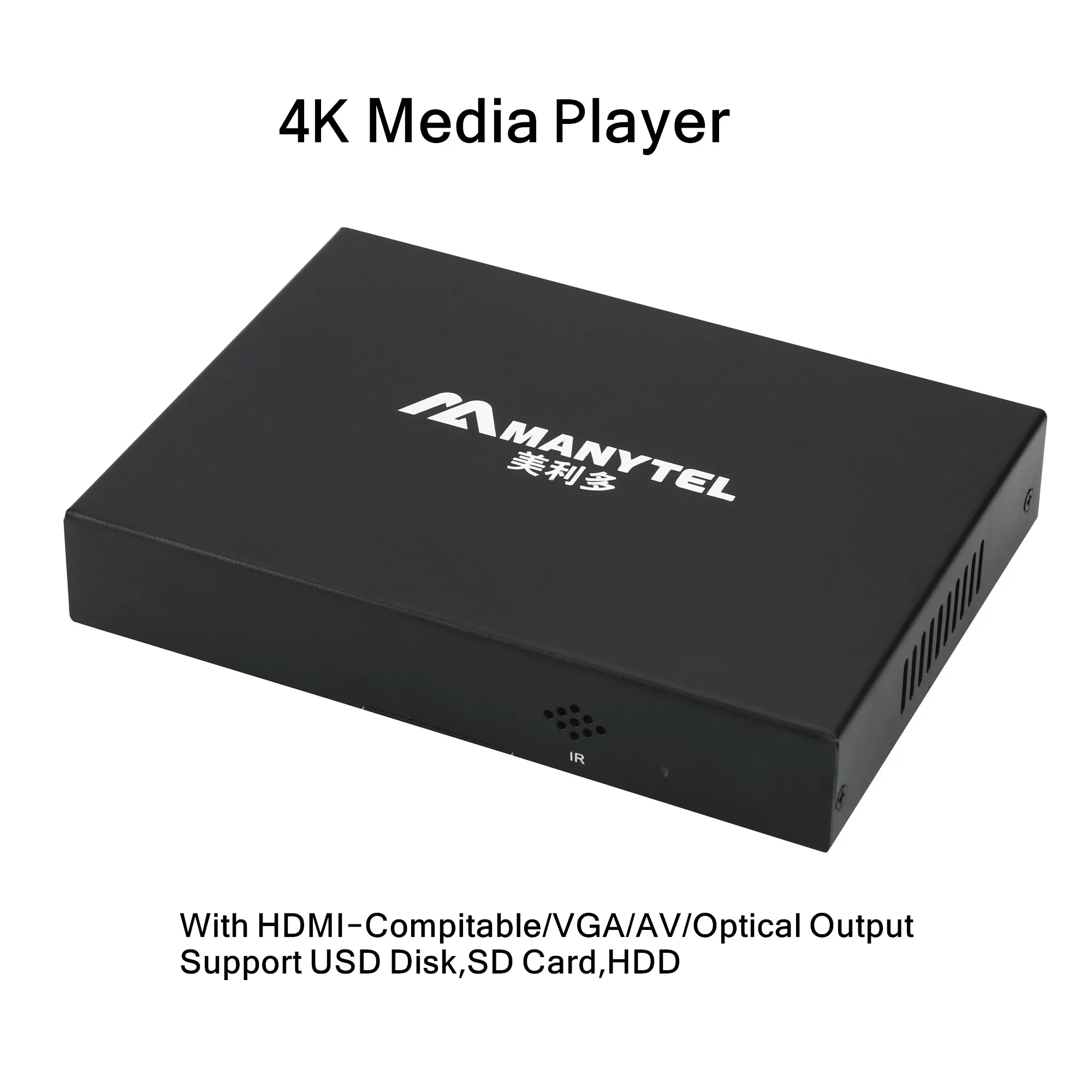 Новый металлический Автозапуск 4K HD медиа-плеер с поддержкой SD-карты 500 ГБ USB диск 5 ТБ HDD мультимедийная коробка видео PPT PDF рекламный проигрыватель