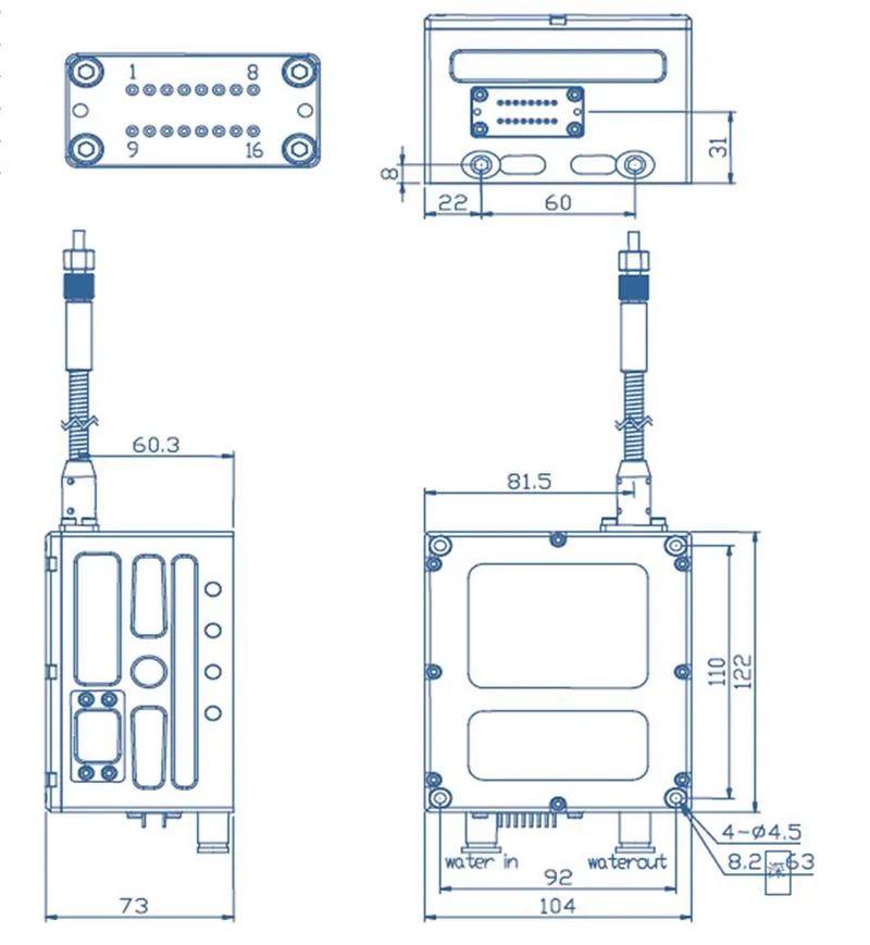 Japanese low price 1w wavelength 450 nm laser marking module