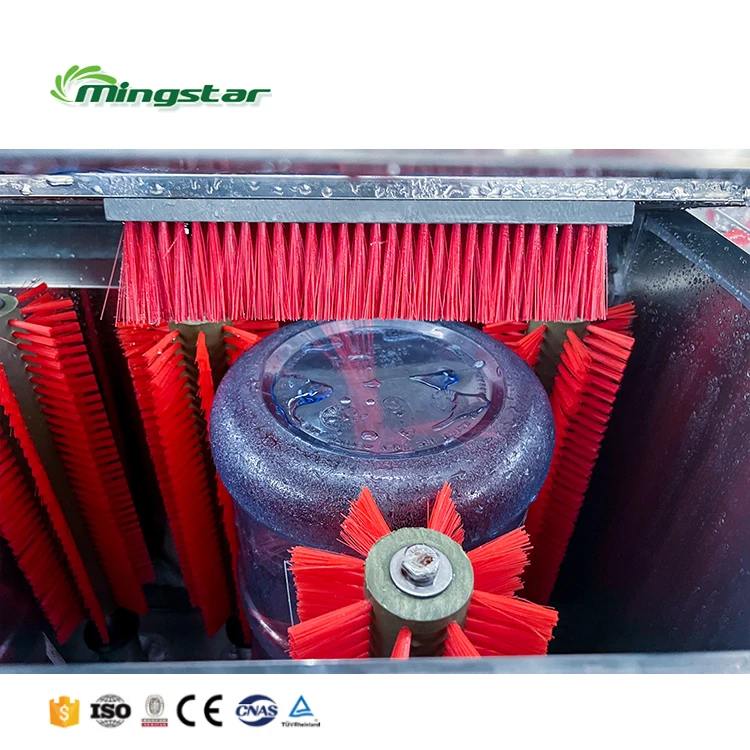 Automatic 19L, 20L, 5 Gallon plastic bottle water washing filling and de- capping  bottle washing machine