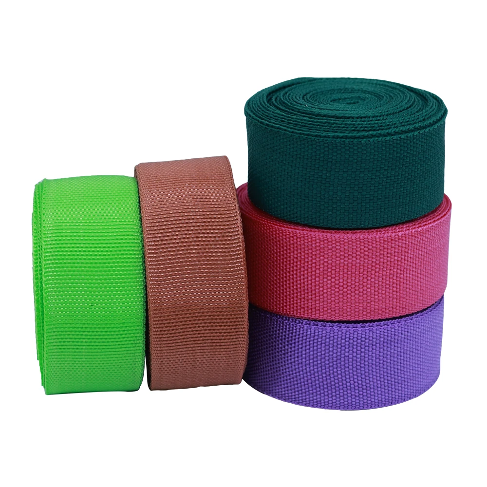 Factory wholesale no MOQ polypropylene plain ribbon 22mm multi size thin bias tape for sleeping bag
