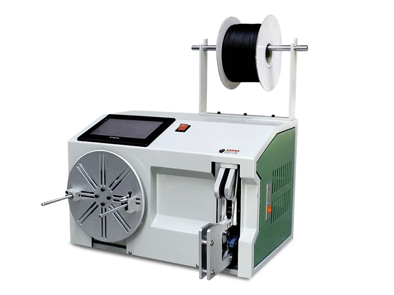 Economic press button winding and tying all-in-one USB data cable  winding and tying all-in-one machine