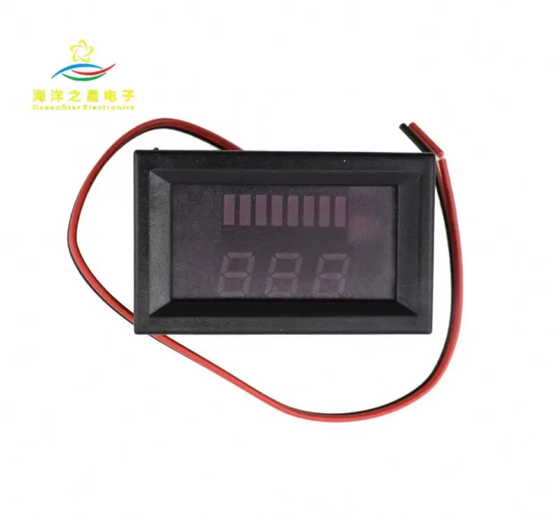 Цифровой автомобильный вольтметр, измеритель напряжения с литиевым аккумулятором, 12-60 в, 72 В постоянного тока