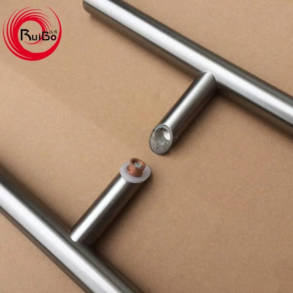 45 degree mounted 24 inches stainless steel door handle offset slant diagonal mounting door pull handle