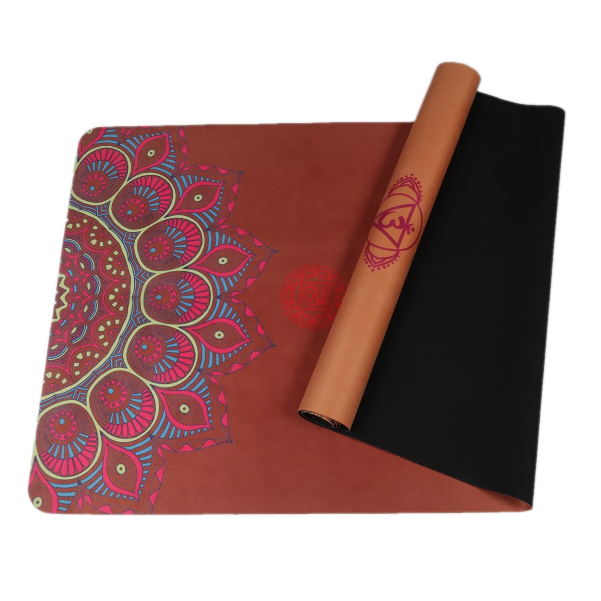 Ultrathin 1mm  travel foldable natural rubber grip suede yoga mat