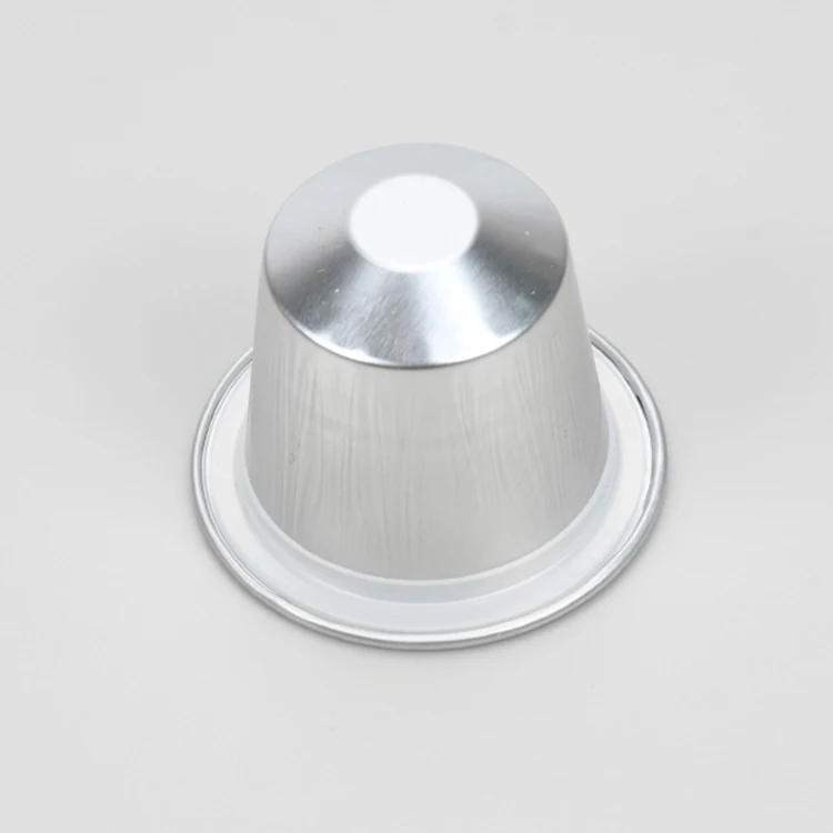 
Custom small nespresso shape empty aluminum foil coffee capsule with lid 