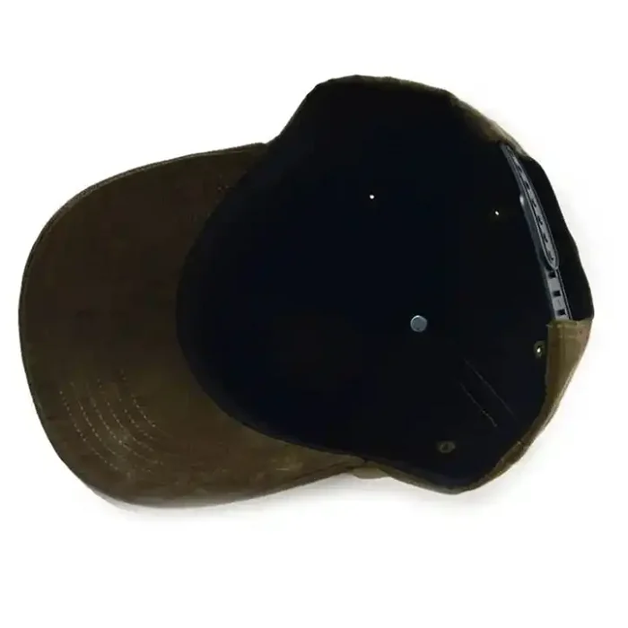 Custom Suede Peak 5 Panel Plain Black Structured Baseball Cap