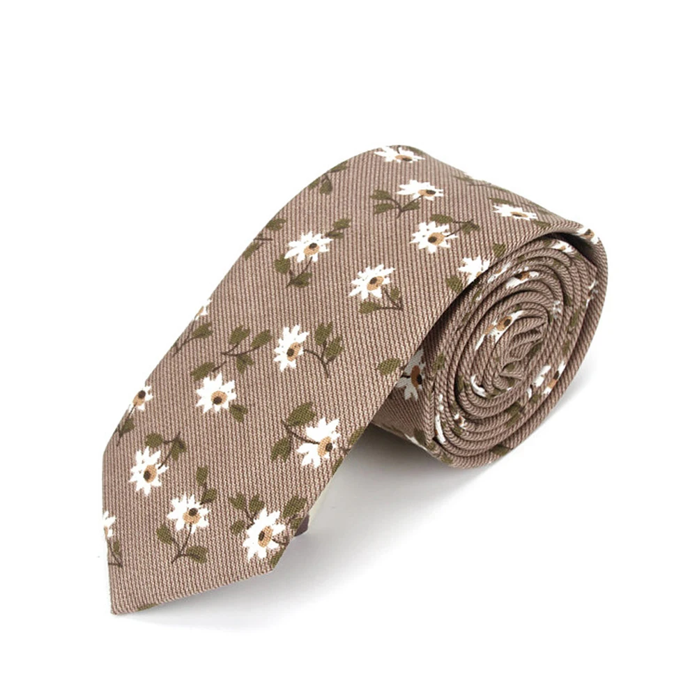 
 Мужские галстуки Zhejiang с цветочным принтом для деловой вечеринки  