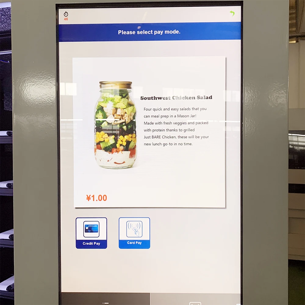 Laptop smartphone automatic vending kiosk machine with touch screen