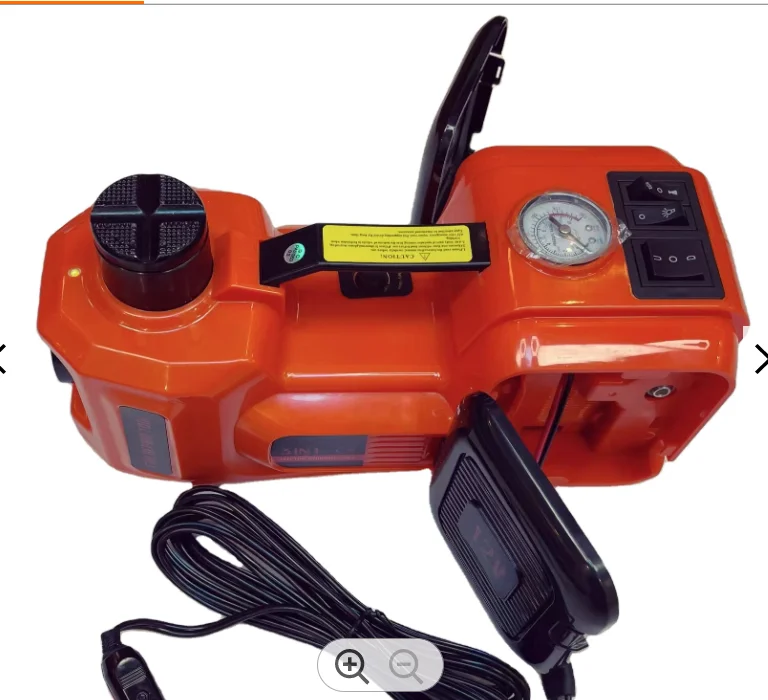 Electric Car Jack 5 Ton Hydraulic with Electric Impact Wrench Inflatable Pump LED Light Change Tires Garage Repair